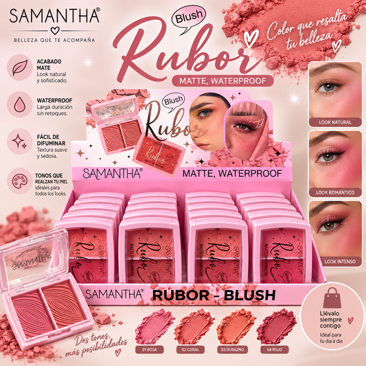 Rubor Duo Samantha – Matte Waterproof 💗